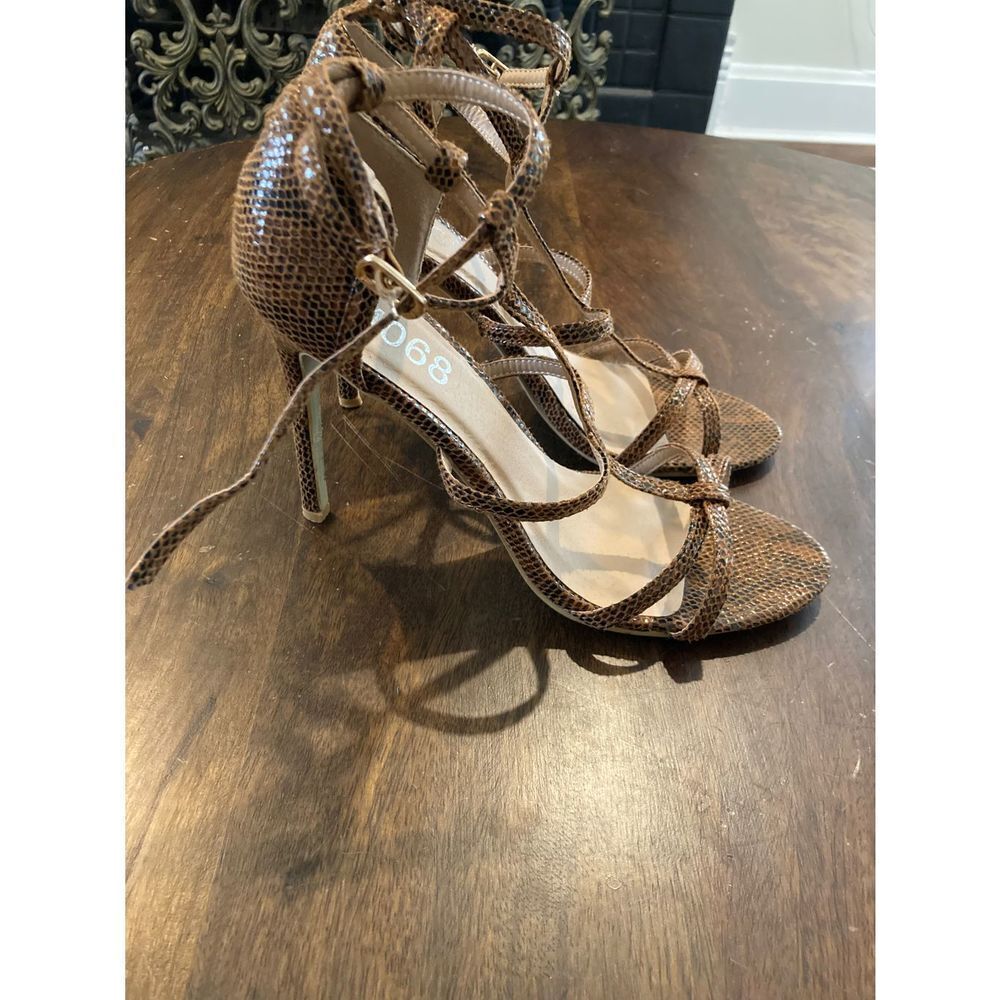 M068 snake print high heels sandals‎ - Picture 3 of 5